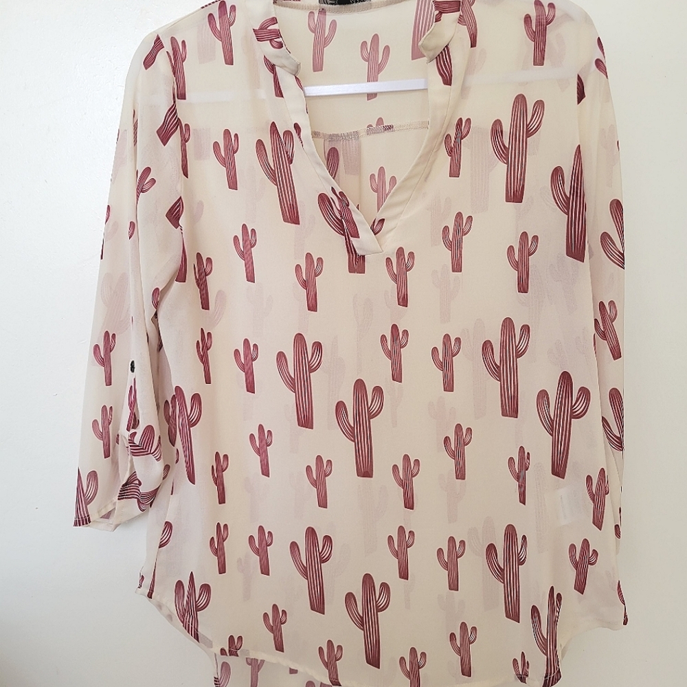 Cactus Cowgirl Hardware Blouse